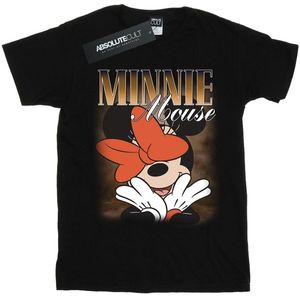 Disney Dames/Dames Minnie Mouse Strik Montage Katoenen Vriend T-shirt (XL) (Zwart)