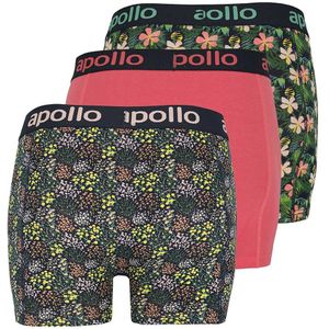 Apollo - Boxershort heren bloemen - 3-Pack - Maat XXL - Heren boxershort - Ondergoed heren - boxershort multipack - Boxershorts heren