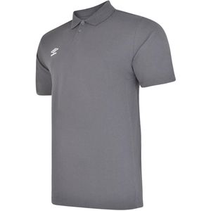 Umbro Heren Essential Poloshirt (XXL) (Koolstof/Wit)