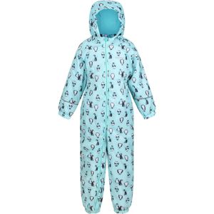 Regatta Kinder/Kinderen Printed Splat II Hooded Regenpak (6-12 Monate (80)) (Koel Aqua)