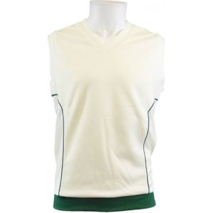 Carta Sport Jongens Contrast afgezet Pullover Cricket Vest (S - M) (Groen)