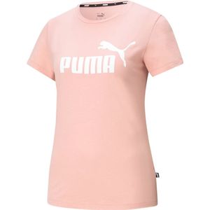 Puma - ESS Logo Tee - Wit Damessshirt - L