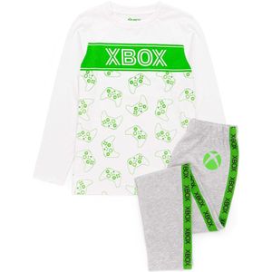 Xbox Pyjamaset met lange mouwen voor meisjes (122) (Wit)