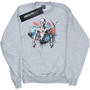 Marvel Jongens Spider-Man Graffiti Pose Sweatshirt (116) (Sportgrijs)