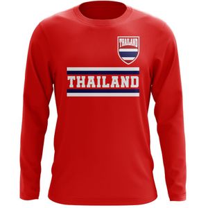 Thailand Core Football Country Long Sleeve T-Shirt (Red)