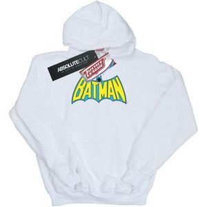 DC Comics Heren Batman Retro Logo Hoodie (L) (Wit)