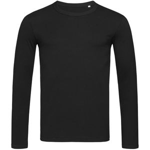 Stedman - Heren Stars Morgan Lange Mouwen T-Shirt (M) (Zwart)