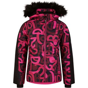 Dare 2B Meisjes Ding Graffiti Ski jas (128) (Puur Roze/Zwart)