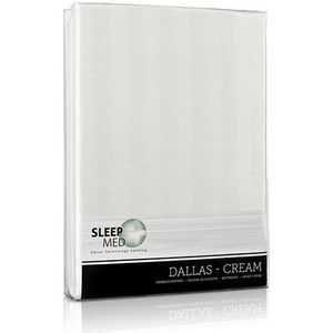SleepMed - Dekbedovertrek Dallas - Diverse kleuren - 200×200/220 cm  - Creme