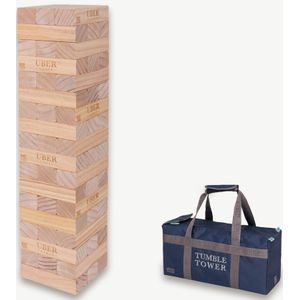 Stapeltoren spel - Tactisch spel - Midi - 5 KG - tot 90 cm hoog - ECO hout Topkwaliteit - Designed in England - In Stevige Draagtas  Top  Kwaliteit en