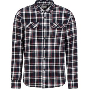 Mountain Warehouse Heren Overhemd met lange mouwen in molton (XXS) (Blauw)