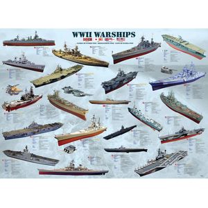 Puzzel Eurographics - Oorlogsschepen uit de Tweede Wereldoorlog, 1000 stukjes