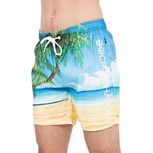 Crosshatch Heren Dream Beach Zwemshort (L) (Blauw/Zand)