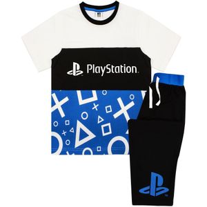 Playstation Pyjamaset met logo voor jongens (116) (Zwart/Wit/Blauw)