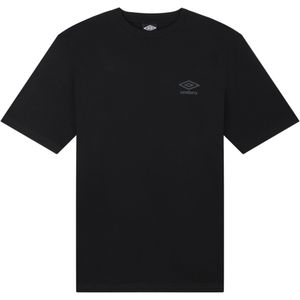 Umbro Heren Core Klein Logo T-Shirt (S) (Zwart/Woodlandgrijs)