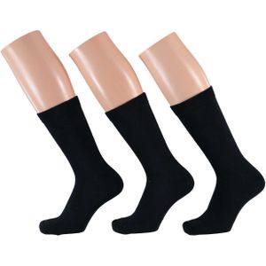 Apollo - sokken katoen dames - Sokken - Zwart - maat 35/42 - Dames sokken naadloos