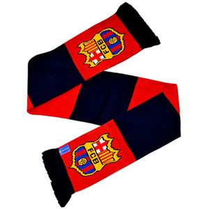 Spot On Gifts - Officieel FC Barcelona Gestreepte Voetbalsjaal  (Rood/Navy)