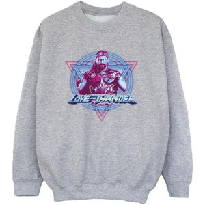 Marvel Jongens Thor Love And Thunder Neon Badge Sweatshirt (152-158) (Sportgrijs)