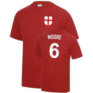 Bobby Moore 1966 England Fancy Dress Football T Shirt - Red