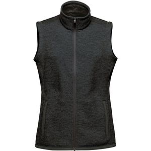 Stormtech Dames/Dames Avalante gebreid Heather Gilet met volledige rits (XL) (Zwart)