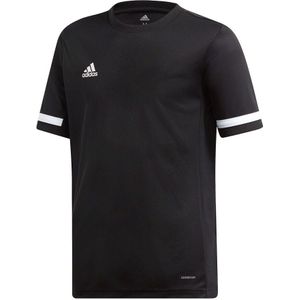 adidas - T19 Short Sleeve Jersey Boys - Zwart Voetbalshirt - 152