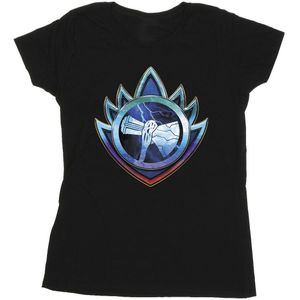 Marvel Dames/Dames Thor Liefde en Donder Stormbreaker Crest Katoenen T-Shirt (XXL) (Zwart)