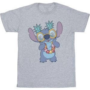 Disney Heren Lilo en Stitch Tropical Fun T-Shirt (5XL) (Sportgrijs)