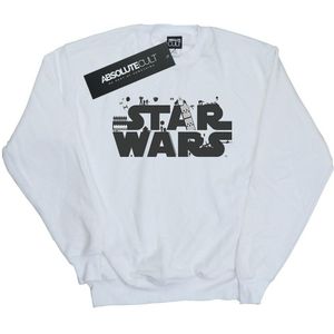 Star Wars Meisjes Sweatshirt met Minimalistisch Logo (152-158) (Wit)