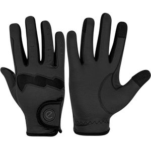 eQUEST GripPro LITE v3 Equestrian Gloves - Black / Black