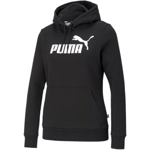 Puma - ESS Hoody FL Big Logo Women - Zwarte Hoodie Dames - M