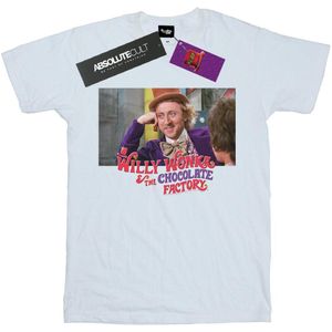 Willy Wonka And The Chocolate Factory Jongens neerbuigend Wonka T-Shirt (140-146) (Wit)