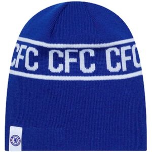 2023-2024 Chelsea Letter Bobble Knit Beanie Hat (Blue)