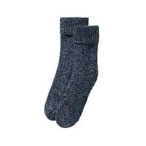 Apollo | Wollen Huissok heren | Blauw | Maat 39/42 | Huissokken heren | Fluffy sokken | Slofsokken | Huissokken anti slip | Warme sokken | Winter sokken