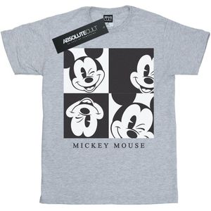 Disney Heren Mickey Mouse Knipoog T-shirt (L) (Sportgrijs)