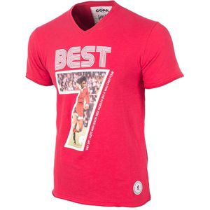 George Best Miss World V-Neck T-Shirt (Red)