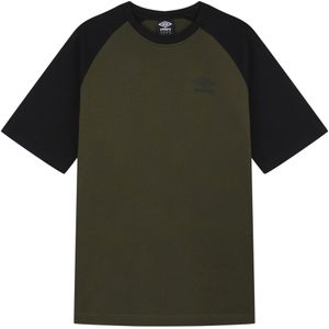 Umbro Heren Core Raglan T-shirt (S) (Bosnacht/Zwart)