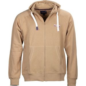 Sky sweatvest hooded unbrushed heren beige maat S