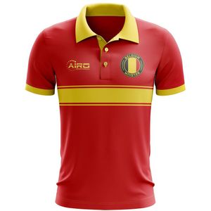 Belgium Concept Stripe Polo Shirt (Red)