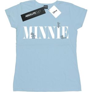 Disney Dames/Dames Minnie Mouse Silhouet Katoenen T-Shirt (XL) (Babyblauw)