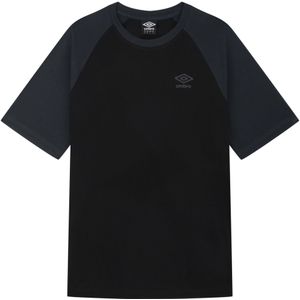 Umbro Heren Core Raglan T-shirt (M) (Zwart/Woodlandgrijs)