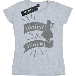 Disney Dames/Dames Alice In Wonderland Raar en Gek Katoenen T-Shirt (XL) (Sportgrijs)
