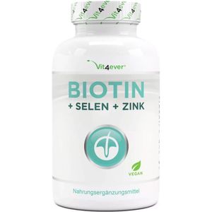 Biotine | 10.000mcg | Selenium + Zink | 365 Capsules | Vit4ever