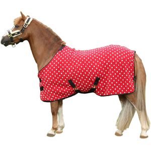 Supreme Products Dotty Fleece Paardendeken (130cm) (Rood)