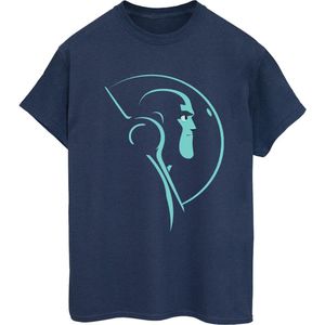 Disney Dames/Dames Lightyear Ruimtehelm Staar Katoenen Vriendje T-shirt (XXL) (Marineblauw)