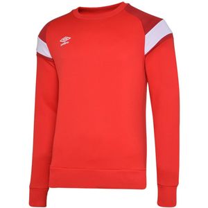 Umbro Kinder/Kinder Fleece Sweatshirt (158) (Vermiljoen/Chili peper rood/Briljant wit)