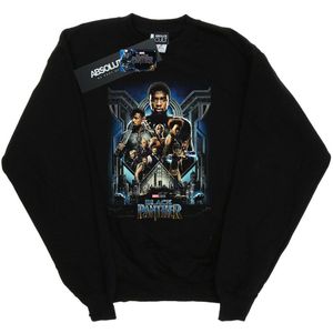 Marvel Jongens Sweatshirt met Black Panther filmposter (152-158) (Zwart)