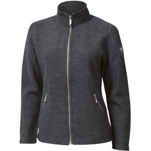 Ivanhoe vest Bella FZ voor dames van wol - Graphite Marl - Grijs