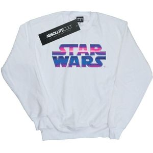 Star Wars Meisjes Neon Logo Sweatshirt (128) (Wit)