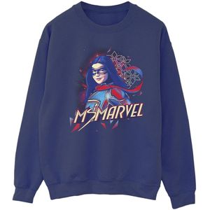 Marvel Heren Ms Marvel Face Fade Sweatshirt (XXL) (Marineblauw)