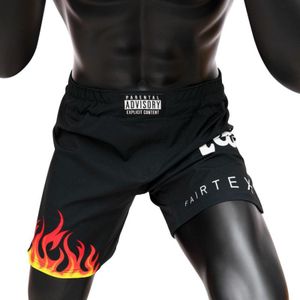 Fairtex AB12 Burn Board Shorts - MMA Shorts - zwart / oranje / geel - XL